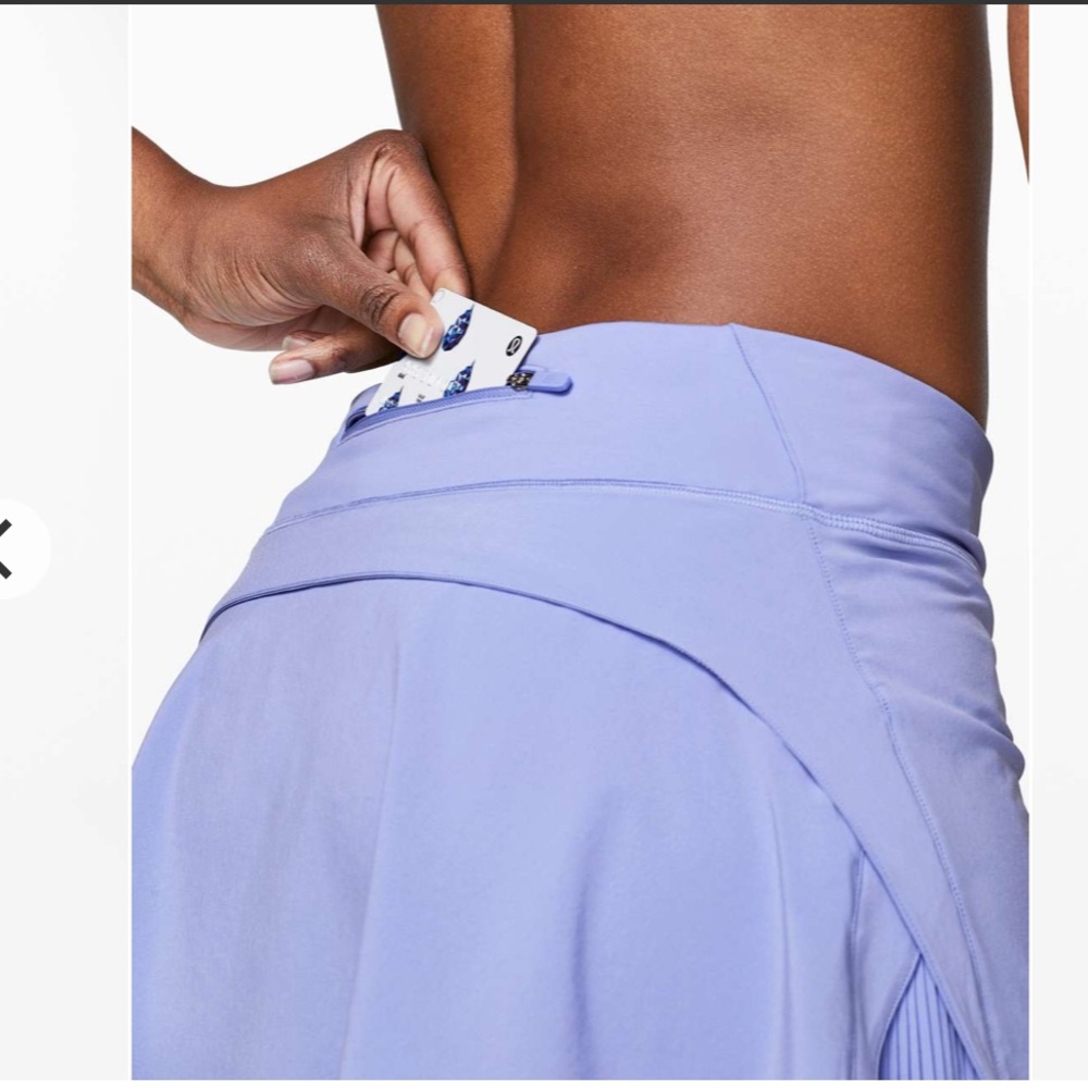 Lululemon Play Off The Pleats Mid Rise Skirt Hydrangea Blue 10 View 4